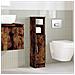 Mobile Da Bagno Con Portarotolo Rovere Fumo 20,5x22x90 Cm - Foto miniatura 3