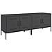 Mobili Tv 2pz Neri 68x39x50,5 Cm In Acciaio - Foto miniatura 2