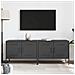 Mobili Tv 2pz Neri 68x39x50,5 Cm In Acciaio - Foto miniatura 3
