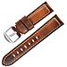 Cinturino Per Orologio In Pelle Italiana - Fibbia In Acciaio Marrone A5 21mm - Foto miniatura 2