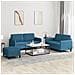 Set di Divani 3 pz Blu in Velluto - Foto miniatura 2