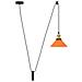 Lampada Sospensione Regolabile E27 Arancio Lucido Ø22cm Metallo - Foto miniatura 1