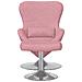 Sedia a uovo  con poggiapiedi in velluto rosa - Foto miniatura 4