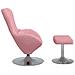 Sedia a uovo  con poggiapiedi in velluto rosa - Foto miniatura 5