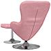 Sedia a uovo  con poggiapiedi in velluto rosa - Foto miniatura 6