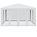 Tenda per Feste con 8 Pareti Laterali in Rete Bianco 4x4 m HDPE - Foto miniatura 3