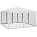 Tenda per Feste con 8 Pareti Laterali in Rete Bianco 4x4 m HDPE - Foto miniatura 5