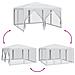 Tenda per Feste con 8 Pareti Laterali in Rete Bianco 4x4 m HDPE - Foto miniatura 6