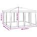 Tenda per Feste con 8 Pareti Laterali in Rete Bianco 4x4 m HDPE - Foto miniatura 8