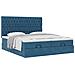 Struttura Letto Pouf con Materassi 180x200 cm Velluto - Foto miniatura 5