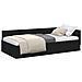 Cornice del letto ad angolo con testiera Nero 80 x 200 cm - Foto miniatura 3
