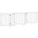 Cancello Cani Porta Pieghevole Bianco 9 Pannelli 450 cm Pioppo - Foto miniatura 4