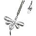 Collana Lunga Libellula In Argento Placcato 80cm - Foto miniatura 2