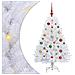 Albero di Natale Artificiale con Rami Pieghevoli Bianco 120 cm - Foto miniatura 1