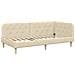 Cornice del letto ad angolo Crema 90 x 200 cm Tessuto - Foto miniatura 1