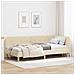 Cornice del letto ad angolo Crema 90 x 200 cm Tessuto - Foto miniatura 2