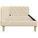 Cornice del letto ad angolo Crema 90 x 200 cm Tessuto - Foto miniatura 6