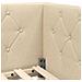 Cornice del letto ad angolo Crema 90 x 200 cm Tessuto - Foto miniatura 8