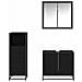 Set di mobili per il bagno 3 pcs Rovere Nero Legno multistrato - Foto miniatura 9