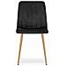 Sedie JEWA - Sedili in velluto nero con gambe color legno x 3 - Foto miniatura 4