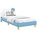 Struttura letto bambini con testata Blu 90 x 200 cm PU - Foto miniatura 1