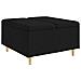 Pouf contenitore con cuscino Nero 80 x 80 x 45 cm Tessuto - Foto miniatura 1