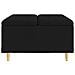 Pouf contenitore con cuscino Nero 80 x 80 x 45 cm Tessuto - Foto miniatura 5