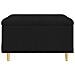 Pouf contenitore con cuscino Nero 80 x 80 x 45 cm Tessuto - Foto miniatura 6