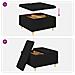 Pouf contenitore con cuscino Nero 80 x 80 x 45 cm Tessuto - Foto miniatura 9