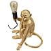Lampada Da Tavolo Monkey In Polyresin Oro A Forma Di Scimmia Seduta - Foto miniatura 3