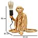 Lampada Da Tavolo Monkey In Polyresin Oro A Forma Di Scimmia Seduta - Foto miniatura 8