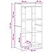 Libreria Rovere Fumo 59 x 30 x 111 cm Legno ingegnerizzato - Foto miniatura 7