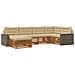 Set di divani da esterno con cuscino 6 pcs Naturale e Beige - Foto miniatura 1