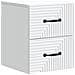 Mobiletto da notte a muro 2 pcs Bianco 34,5 x 33 x 40 cm - Foto miniatura 3