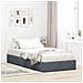 Letto con Contenitore Grigio Scuro 100 x 203 cm Velluto - Foto miniatura 2