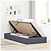 Letto con Contenitore Grigio Scuro 100 x 203 cm Velluto - Foto miniatura 4