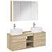 Set di mobili per il bagno 4 pcs Rovere Sonoma - Foto miniatura 1