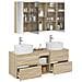 Set di mobili per il bagno 4 pcs Rovere Sonoma - Foto miniatura 3