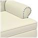 Loveseat con bottoni imbottiti Crema 120 x 65 x 77 cm - Foto miniatura 6