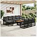 Set Divano da Giardino 11 pz Nero e Grigio scuro polyrattan - Foto miniatura 8