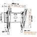 BASE 15 S TILT Supporto a Parete per schermi LCD / LED / PLASMA 19-37'' Portata Max 20Kg - Foto miniatura 3