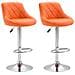 2X Sgabelli Design Lazio in Similpelle - Sedie Cucina Girevoli e Regolabili (83-104 cm) con Poggiapiedi I Sgabelli Bar Imbottiti (2 Pezzi) Arancione - Foto miniatura 1