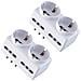 92299 Set 2 Adattatori Multipresa 6 Posti 2 Schuko + 4 Bivalenti, Bianco - Foto miniatura 1