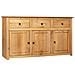 Credenza 135x40x80 cm in Legno Massello di Pino Panama Range - Foto miniatura 1