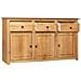 Credenza 135x40x80 cm in Legno Massello di Pino Panama Range - Foto miniatura 3