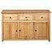Credenza 135x40x80 cm in Legno Massello di Pino Panama Range - Foto miniatura 6
