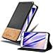 Custodia Compatibile Con Samsung Galaxy S6 Edge In Nero Marrone - Coperchio Protettiva Con Chiusura Magnetica, Funzione Stand E Tasca Per Le Carte - Foto miniatura 1