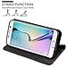 Custodia Compatibile Con Samsung Galaxy S6 Edge In Nero Marrone - Coperchio Protettiva Con Chiusura Magnetica, Funzione Stand E Tasca Per Le Carte - Foto miniatura 7