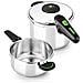 Presto Duo - Set Di Pentole A Pressione 4 + 6 L, In Acciaio Inox 18/10, Adatto A Tutti I Tipi Di Piani Cottura, Inclusa Induzione - Foto miniatura 1