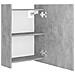 Mobile Bagno Specchio Grigio Cemento 62,5x20,5x64cm Multistrato - Foto miniatura 8
